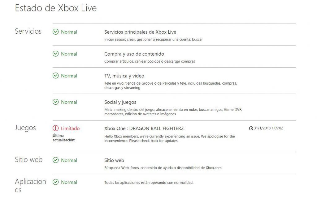 Xbox Live presenta problemas en Dragon Ball FighterZ - El servicio Xbox Live presenta algunos problemas en Dragon Ball FighterZ para Xbox One.