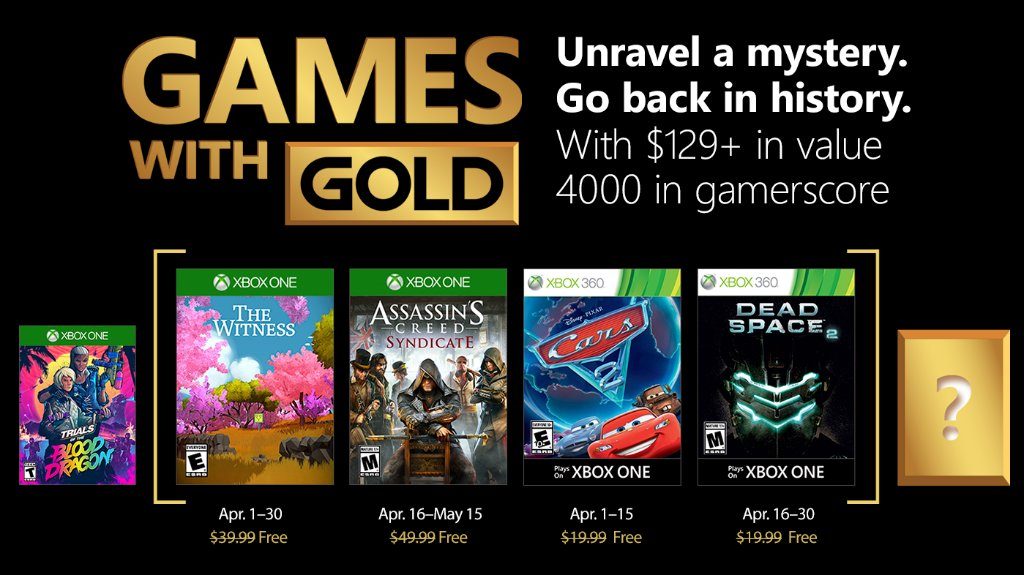 Estos serán los Games With Gold del próximo mes de abril - ¡Exacto! Si os preguntábais cual sería el mes en el que los Games with Gold mejoraran definitivamente, estamos seguros que de 2018, es el mejor sin duda.