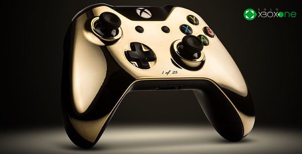 Un mando de Xbox One bañado en oro