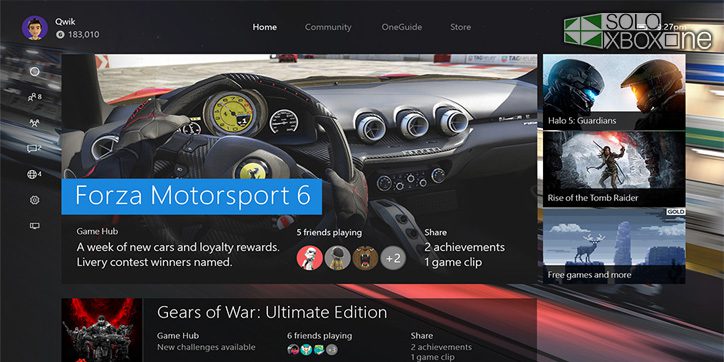 La actualización de la nueva interfaz se llamará New Xbox One Experience