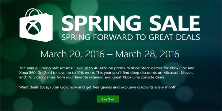 La rebajas de primavera de Xbox llegarán el 20 de Marzo
