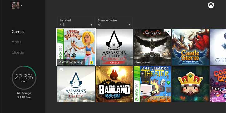 La lista de juegos y apps de nuestra Xbox One se actualizará pronto