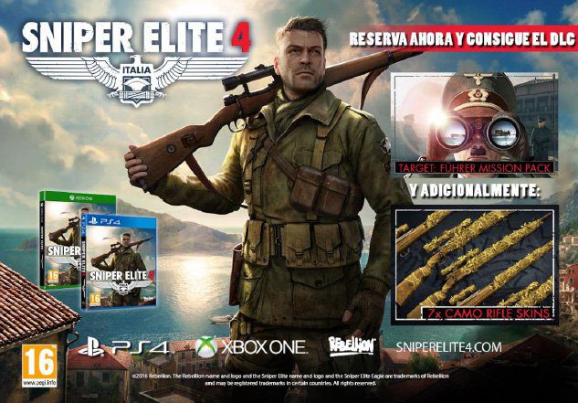 Sniper Elite 4 ya tiene fecha de lanzamiento en Xbox One, te damos todos los detalles - Sniper Elite 4 ya cuenta con fecha oficial de lanzamiento y es posible reservar la Limited Edition que incluye 2 DLCs adicionales.