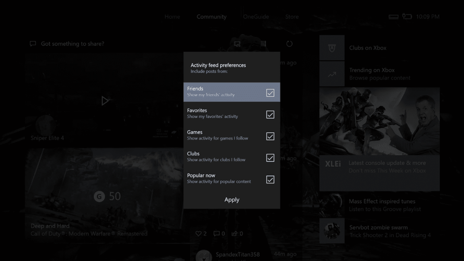 El feed de actividad mejorará en las próximas actualizaciones de Xbox