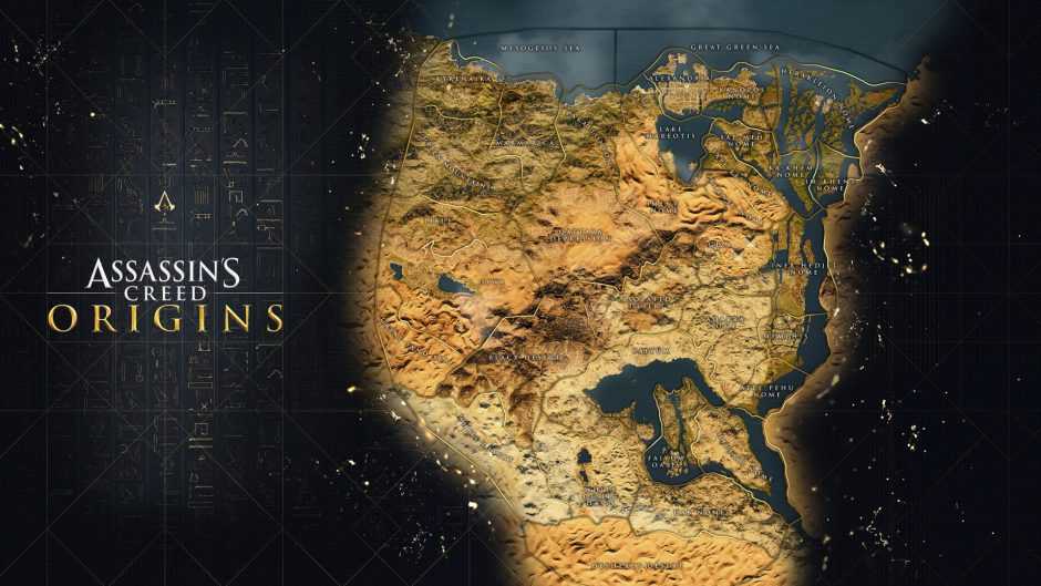 Así es el gigantesco mapa de Assassin's Creed Origins en movimiento