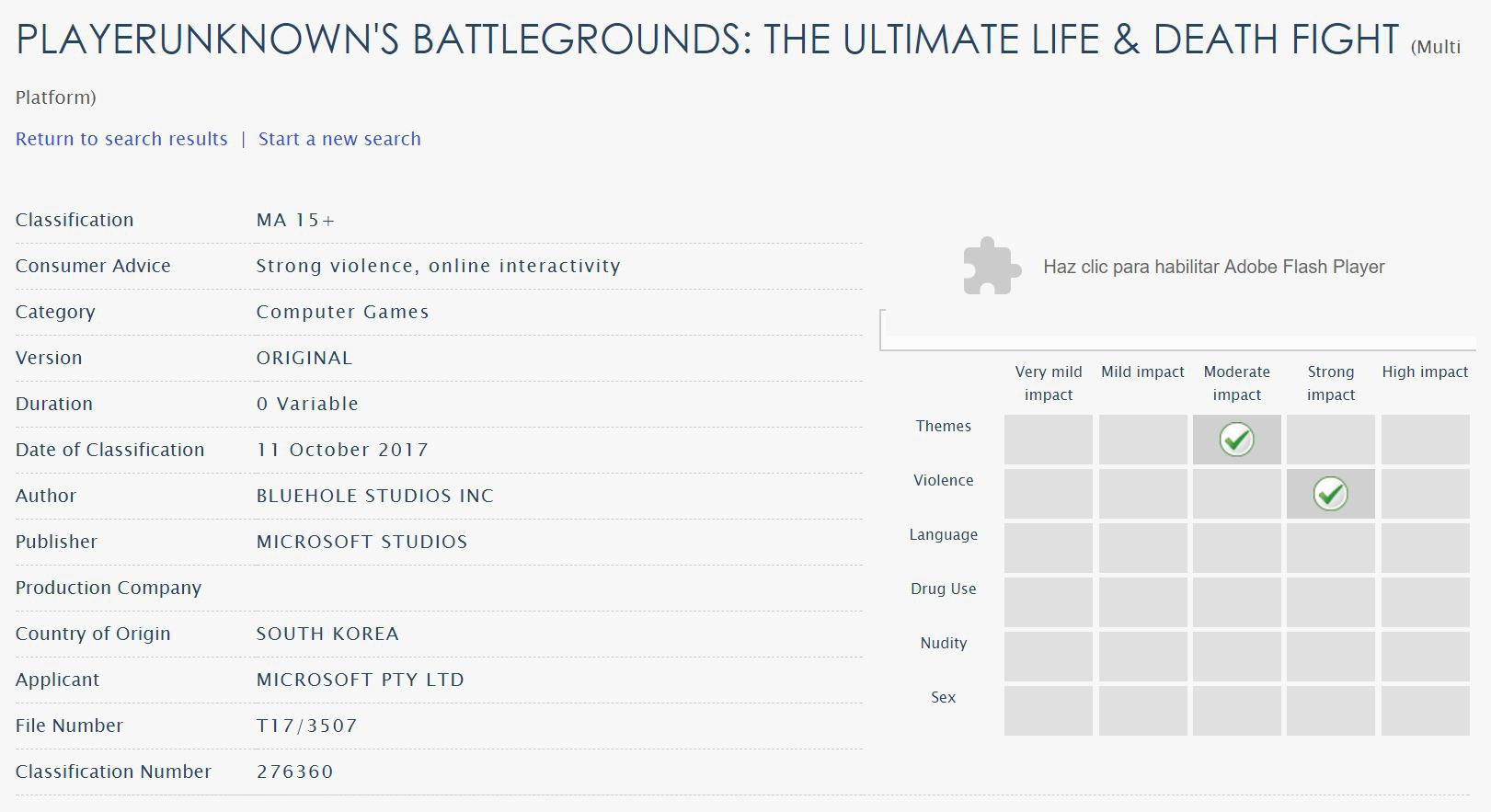 Playerunknown Battlegrounds