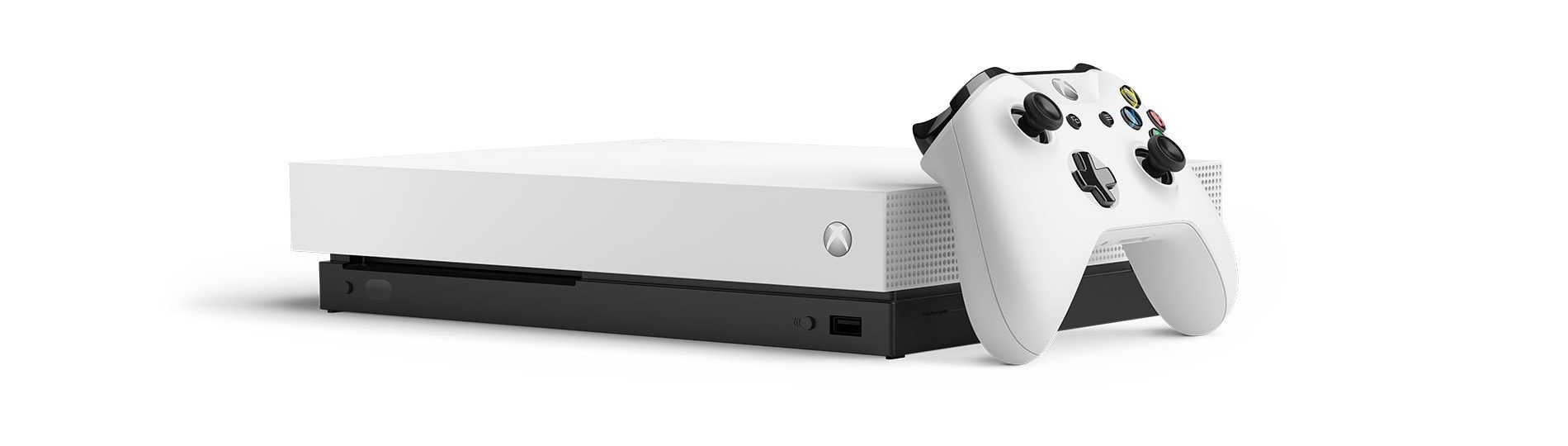 The Xbox One X is white