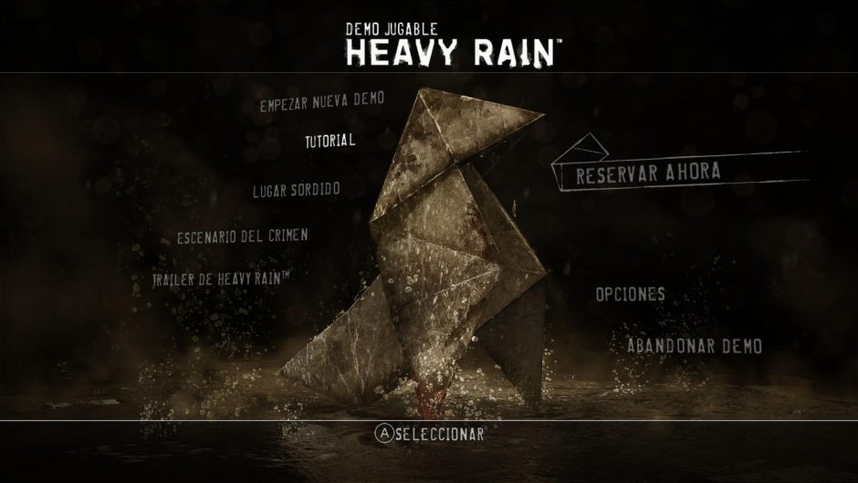 La demo de Heavy Rain para PC, ya disponible en la Epic Games Store