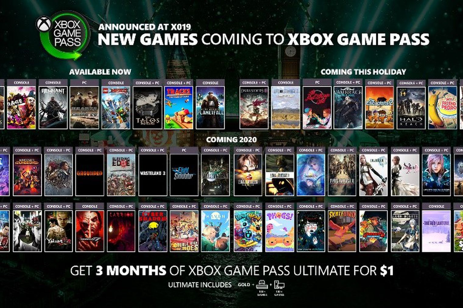 xbox game pass ultimate pc game list