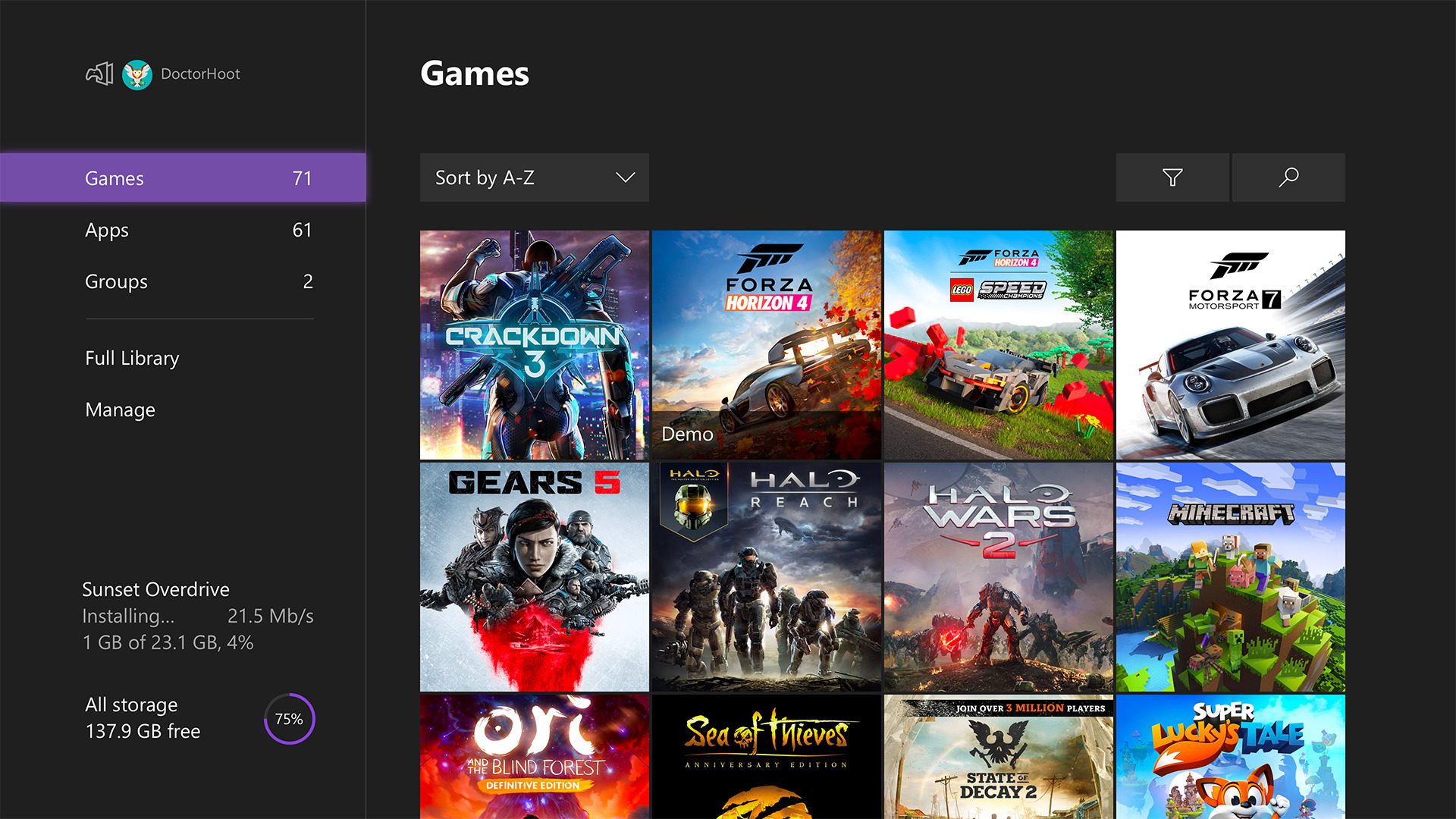 Novedades de la actualización de Xbox One para mantener ordenada nuestra biblioteca