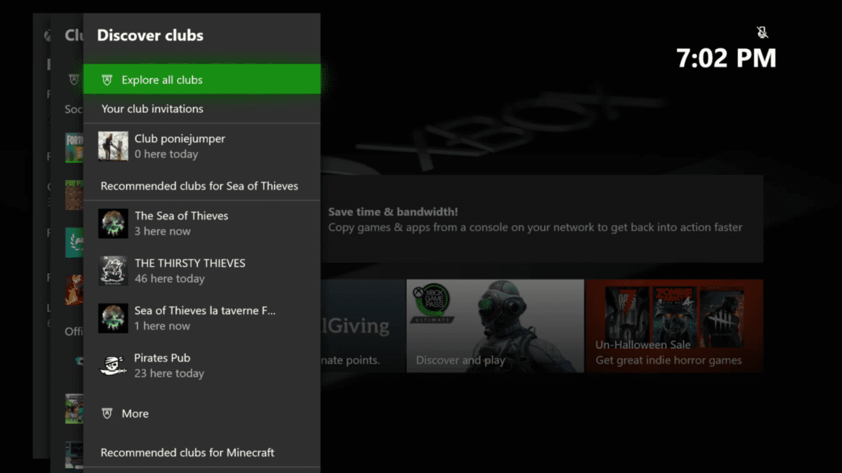 Discover Clubs en la nueva Guía de Xbox One Insider