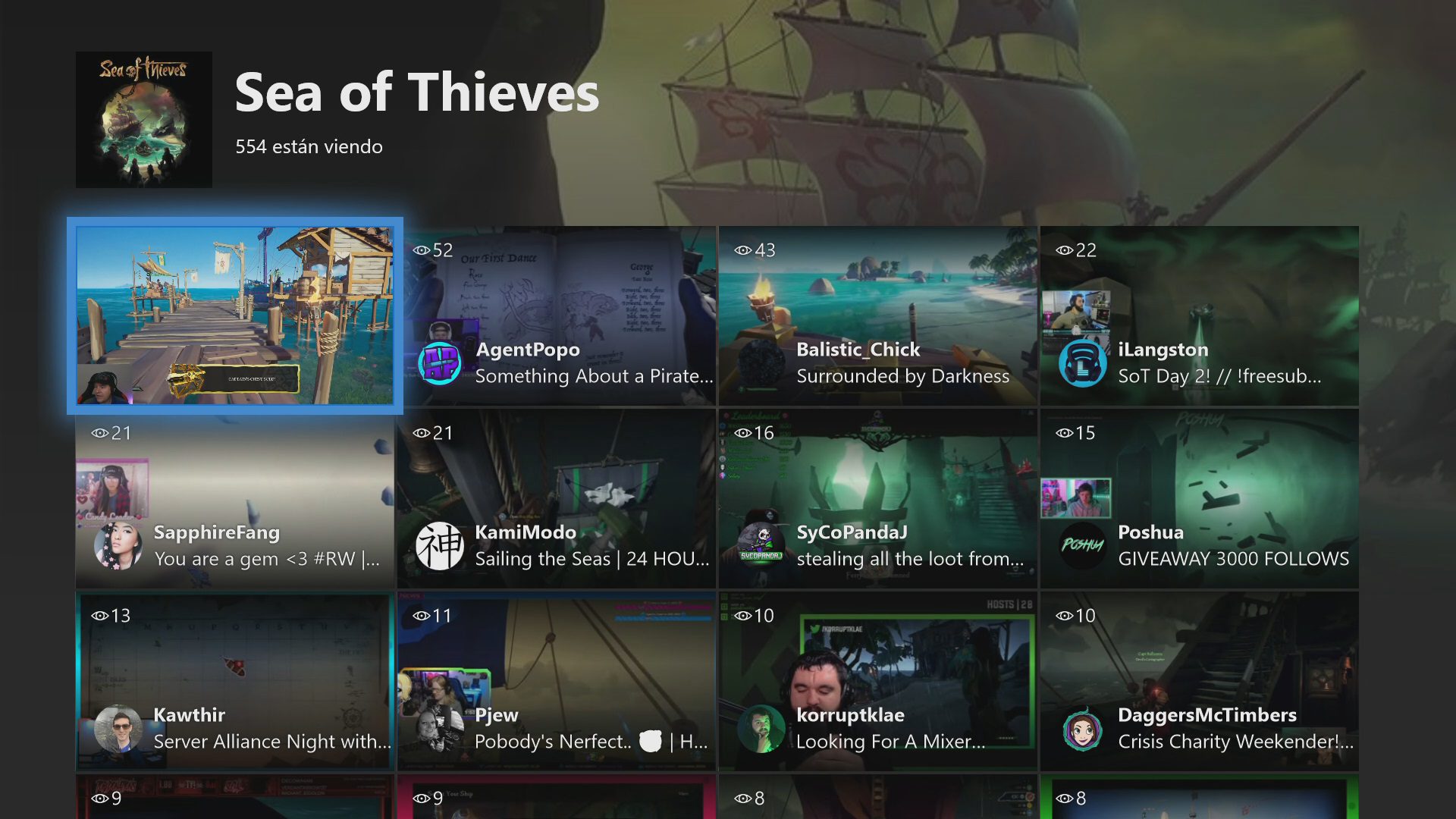Vista previa de Mixer en Xbox One actualización de mayo 2020