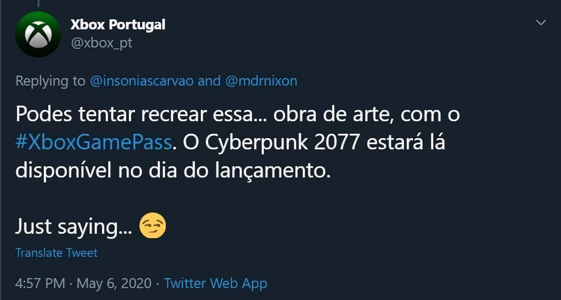 xbox game pass cyberpunk 2077