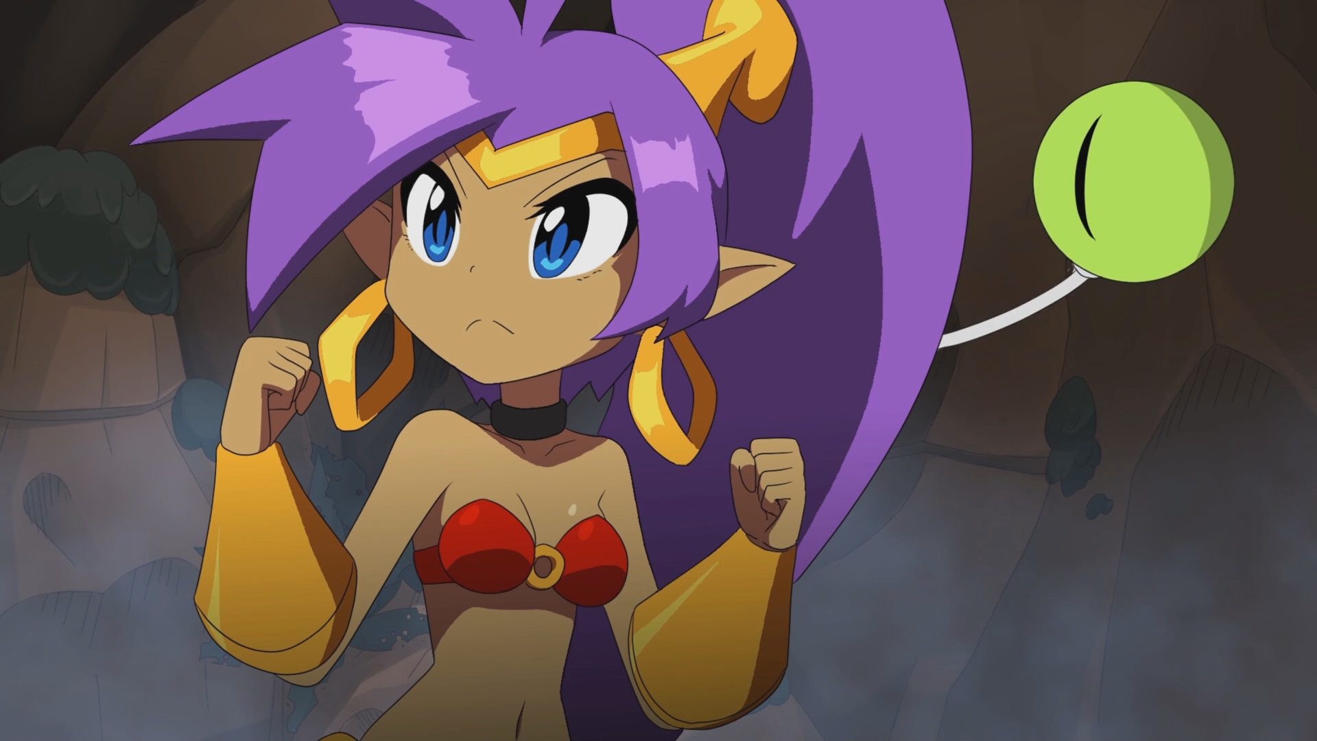 Shantae en una animación de Shantae and the Seven Sirens