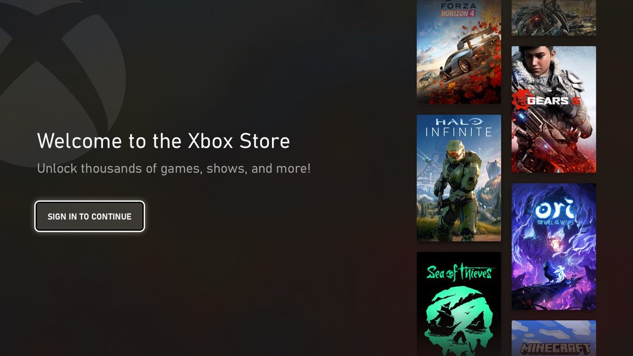 Iniciar sesión en la Microsoft Store de Xbox (Mercury)