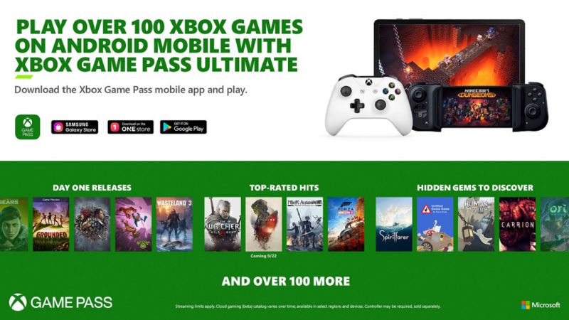 xbox game pass cloud gaming list