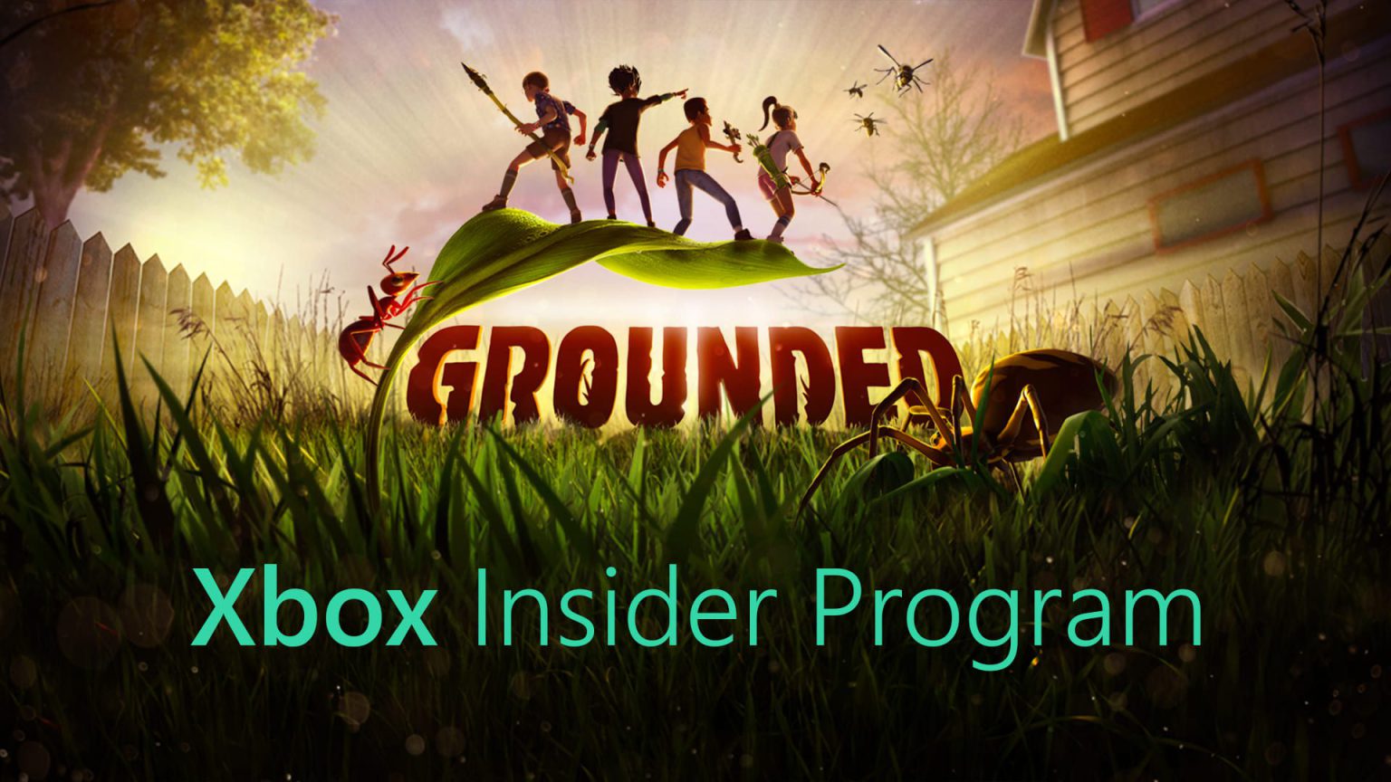 Grounded con Xbox Insider Program en la parte inferior