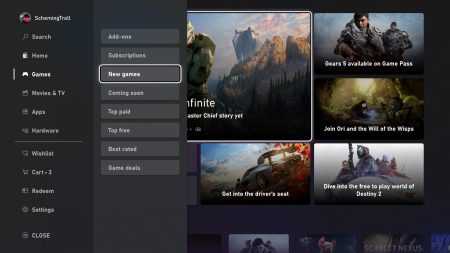 Interfaz new Xbox Experience generacionxbox 102020