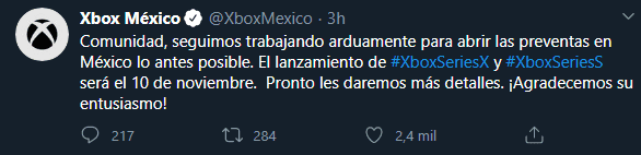 xbox México Tweet