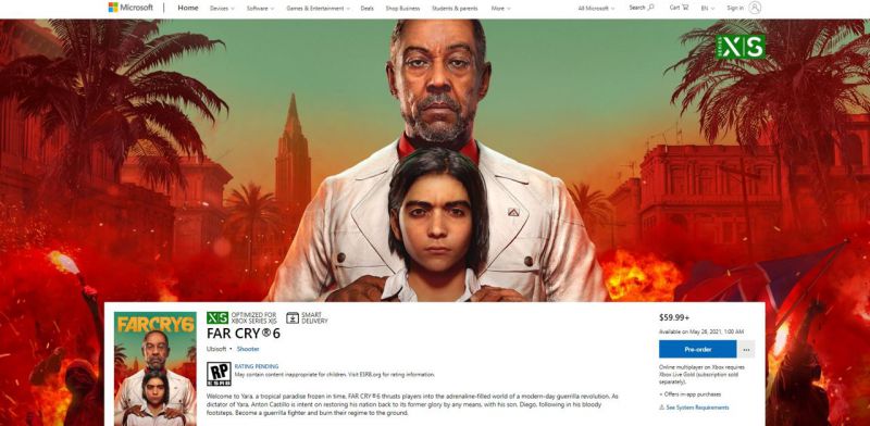 La Microsoft Store adelanta la fecha de salida de Far Cry 6