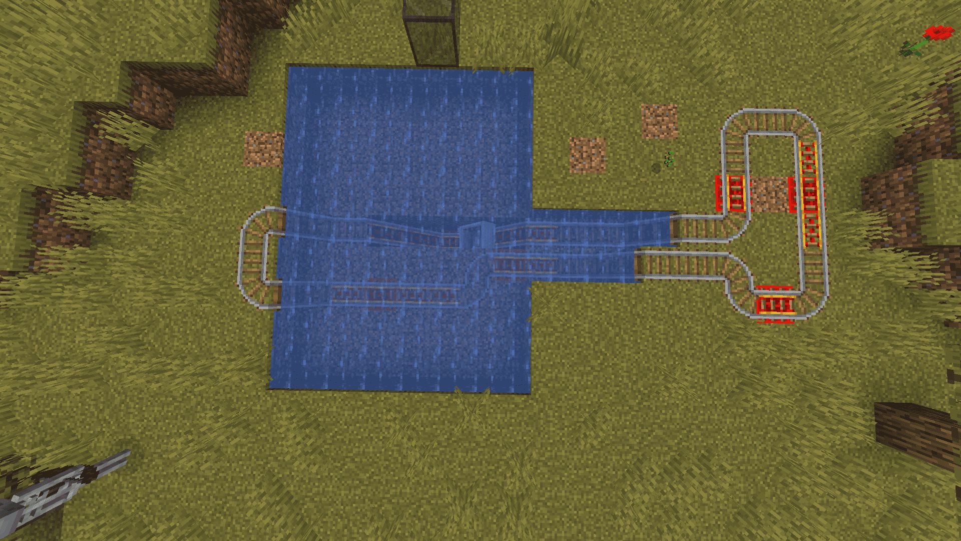 Circuito con redstone bajo el agua en Minecraft 1.17 con la Snapshot 20W45A