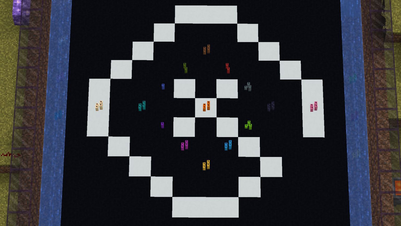 Logo de GX con velas en Minecraft 1.17 snapshot 20W45A