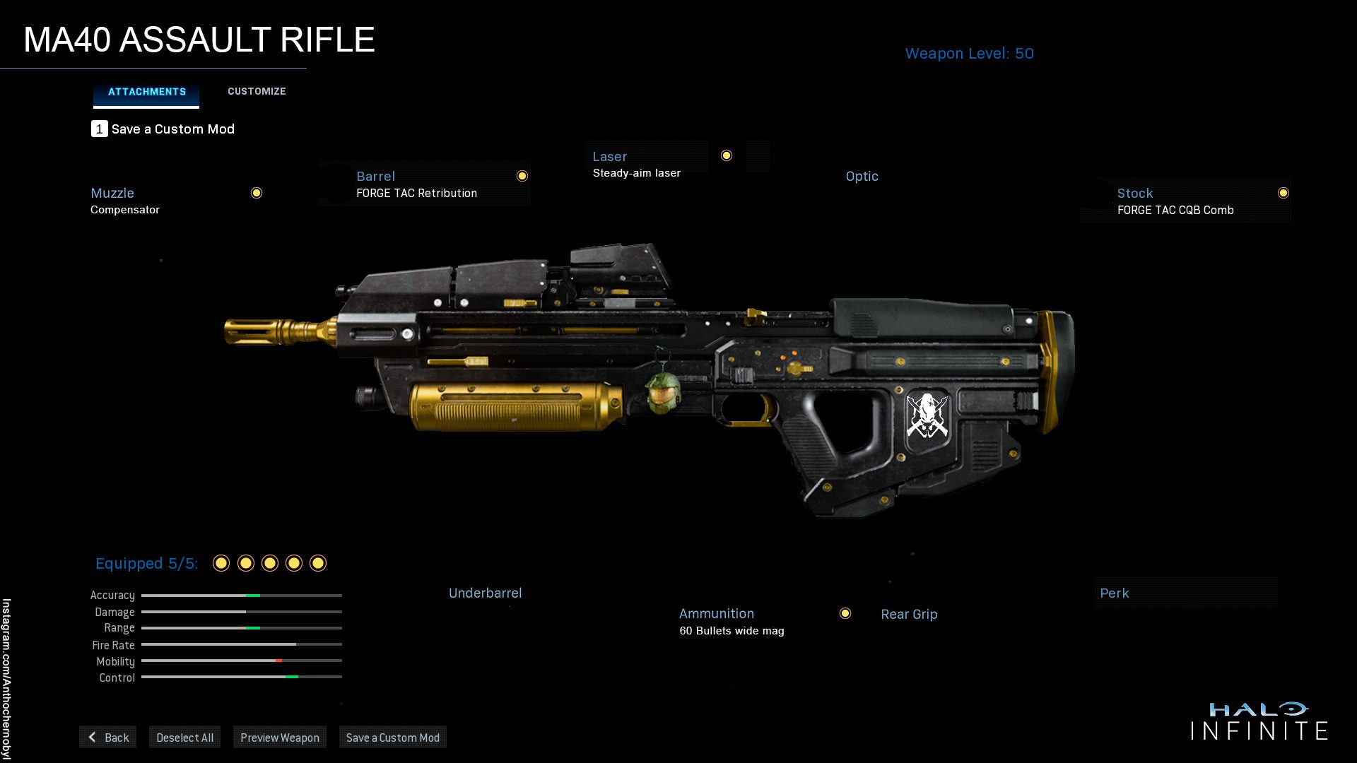 One user imagines what weapon customization will look like in Halo Infinite