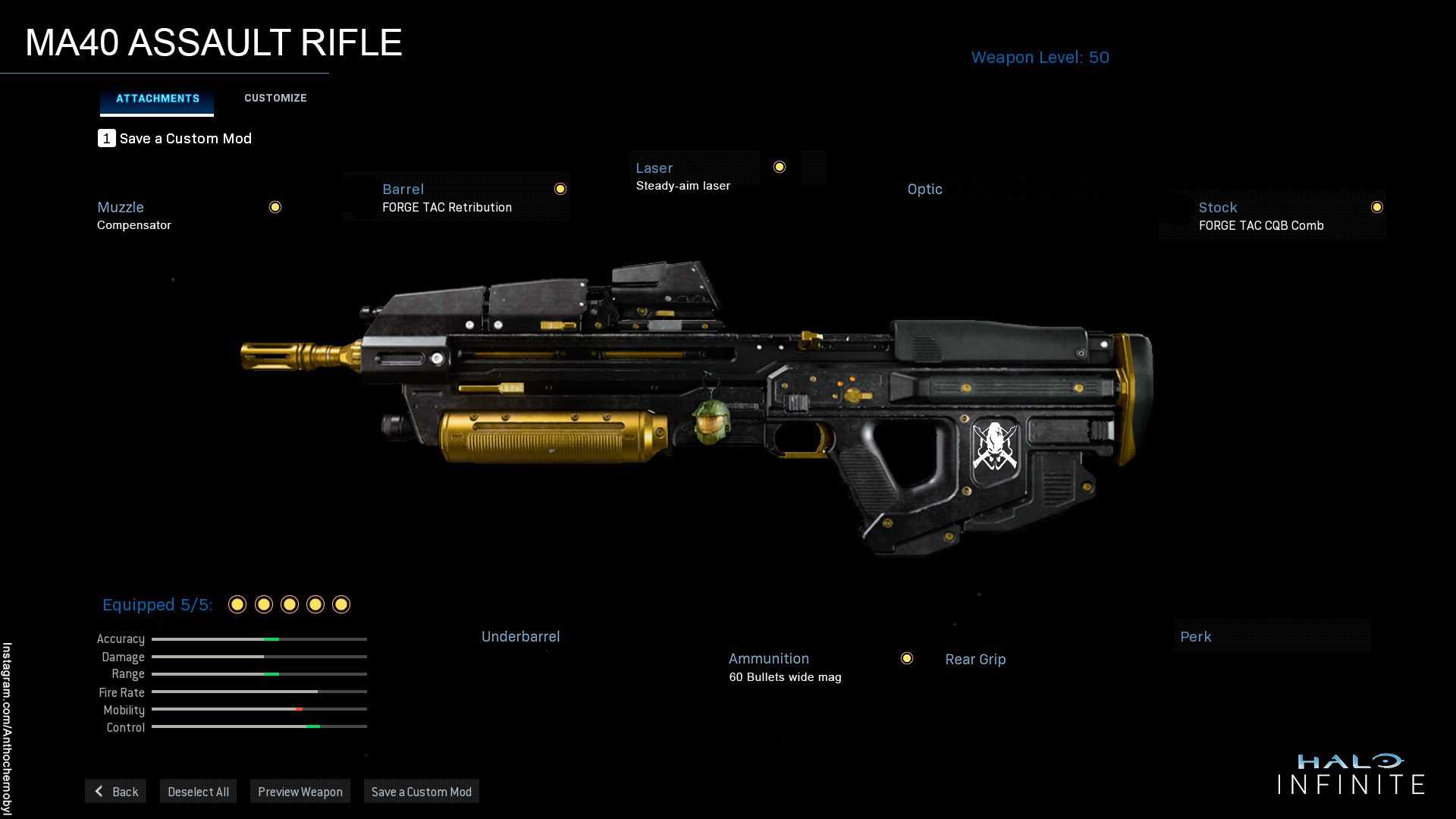 One user imagines what weapon customization will look like in Halo Infinite