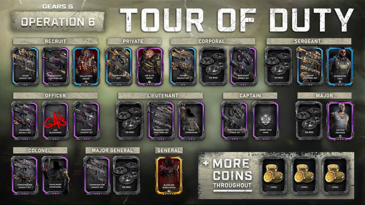 gears 5 tour of duty skins