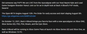 how long will back 4 blood be on game pass
