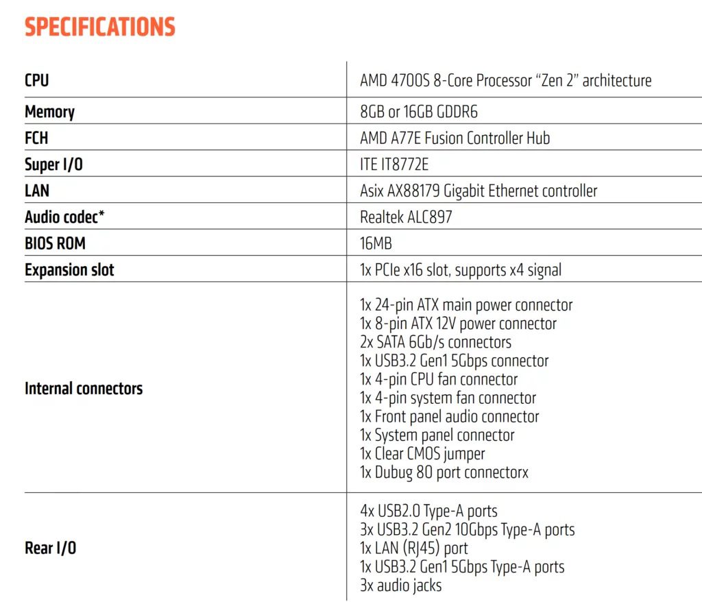 AMD presenta oficialmente la CPU 4700S, la versión para PC del SOC de Xbox Series - La 4700S es un kit para escritorio con el SoC de Xbox Series, es casi un calco salvo por que tiene la GPU deshabilitada.
