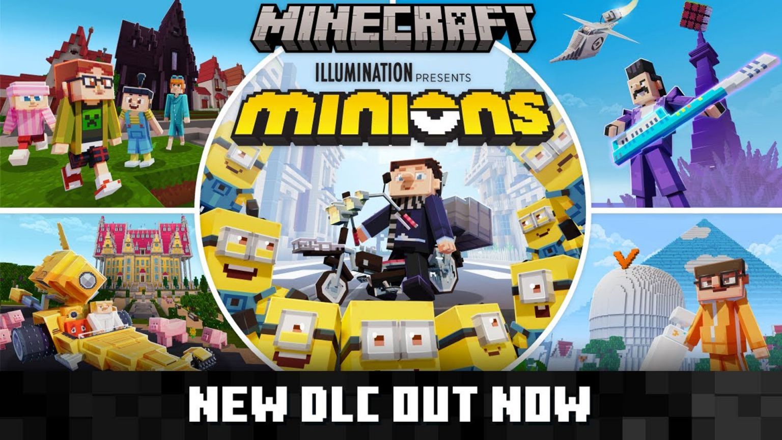 Mojang y Microsoft liberan el nuevo DLC de Los Minions en Minecraft que añade 29 skins de la franquicia y nuevas ubicaciones.