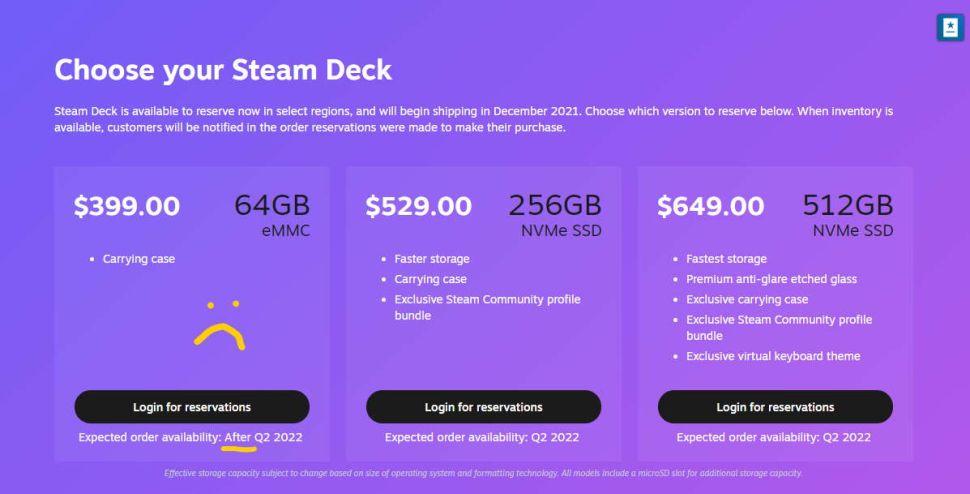 steam deck disponibilidad
