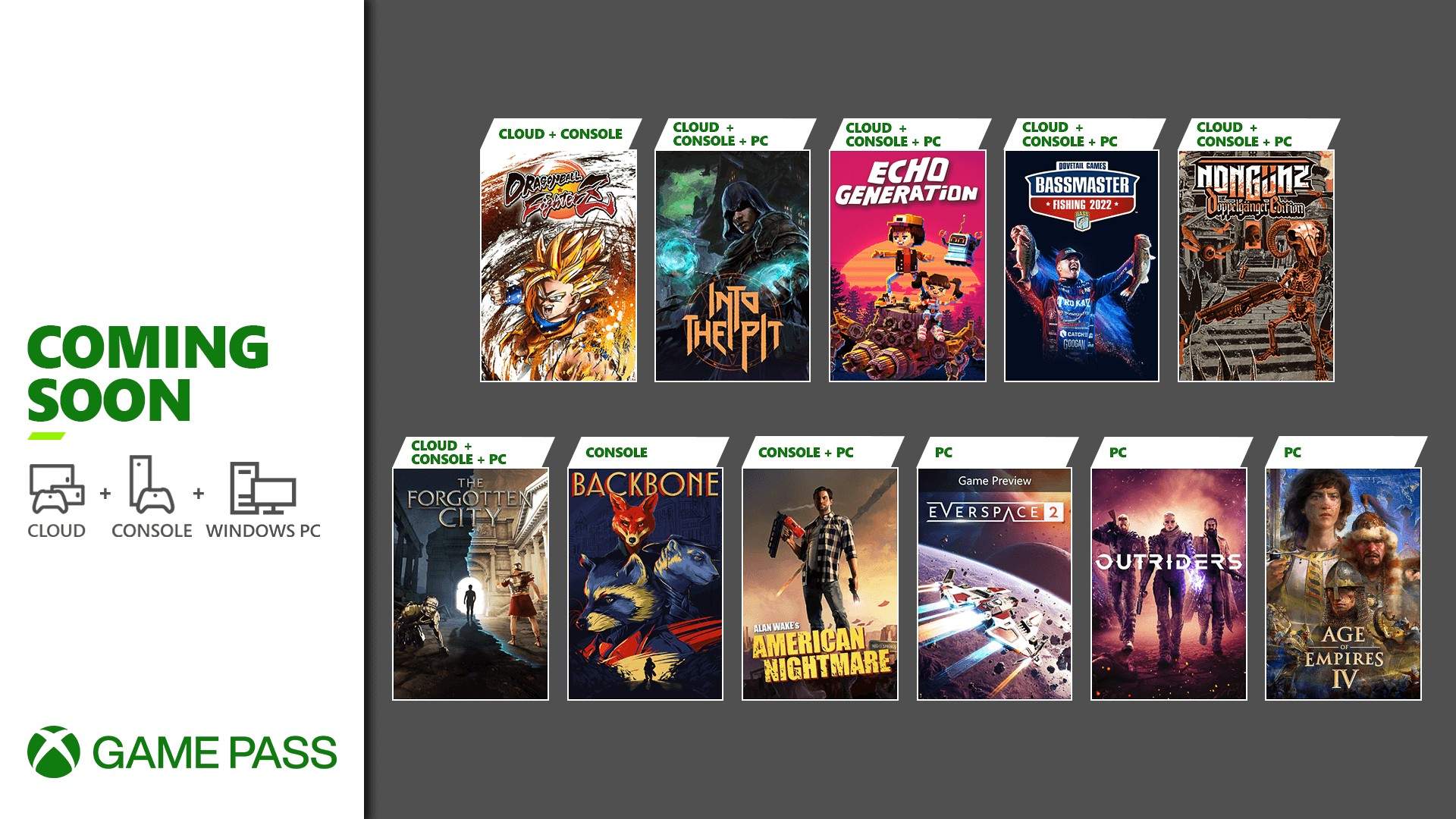 Desvelados los nuevos títulos que llegaran a Xbox Game Pass en la segunda mitad de octubre - Ya conocemos los próximos títulos que llegarán a Xbox Game Pass en la segunda mitad del mes de octubre para nuestras consolas Xbox, PC y Cloud.