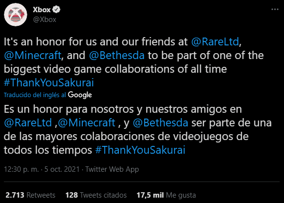 Xbox agradece a Sakurai por la inclusión de sus personajes en Super Smash Bros - Xbox se siente honrado de que Sakurai haya seleccionado franquicias y personajes de sus estudios, para Super Smash Bros.