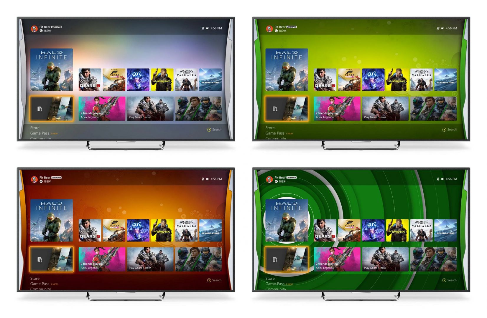 Un usuario crea la interfaz 'Blades' de Xbox 360 para usarla en Xbox One y Xbox Series - El usuario prasad1287 se ha currado estos fondos de pantalla para Xbox One y Xbox Series que emulan a la interfaz de Xbox 360. Hazte con ellos.