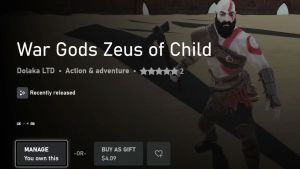 Kratos en War Gods Zeus of Child