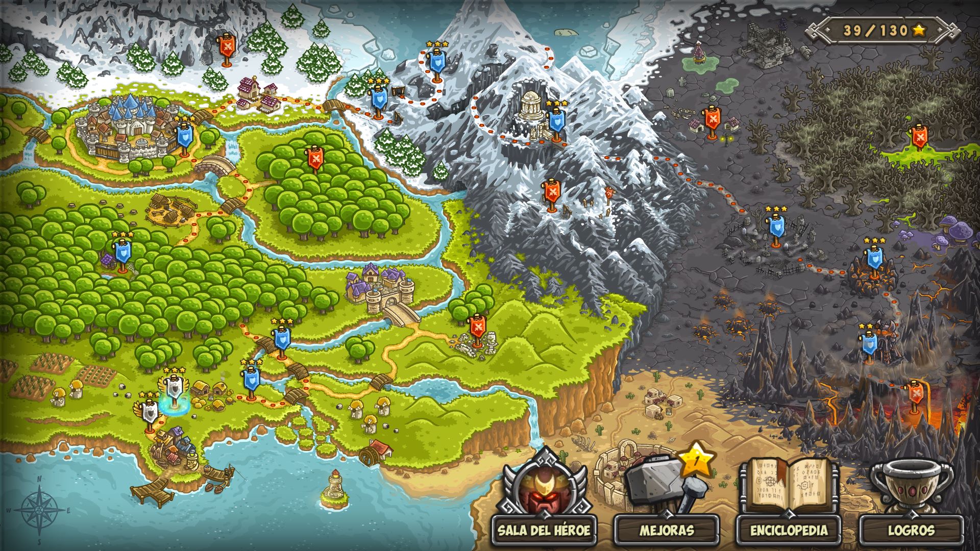 kingdom rush mapa