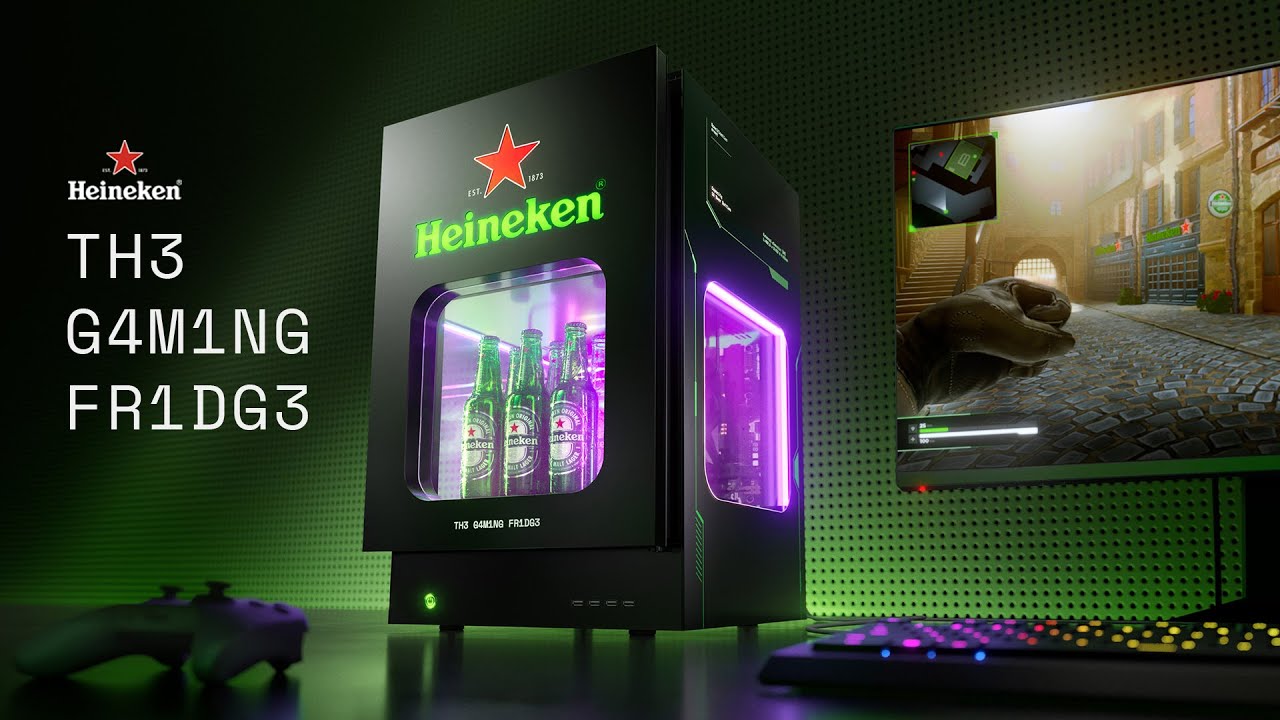 Heineken lanza ‘TH3 G4M1NG FR1DG3’, un PC Gaming con nevera en su interior