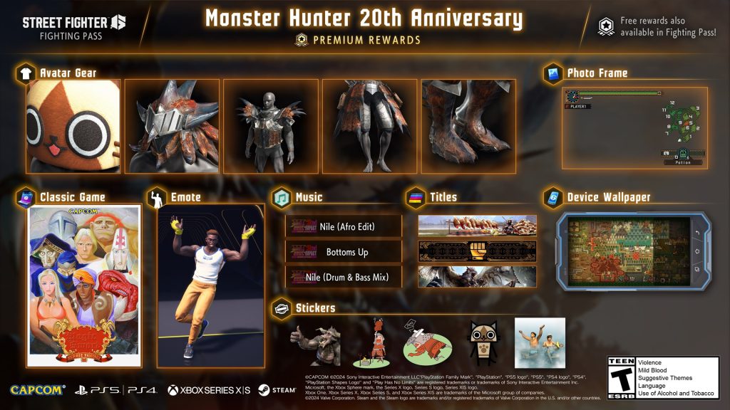 street fighter 6 monster hunter 20th anniversary collaboration