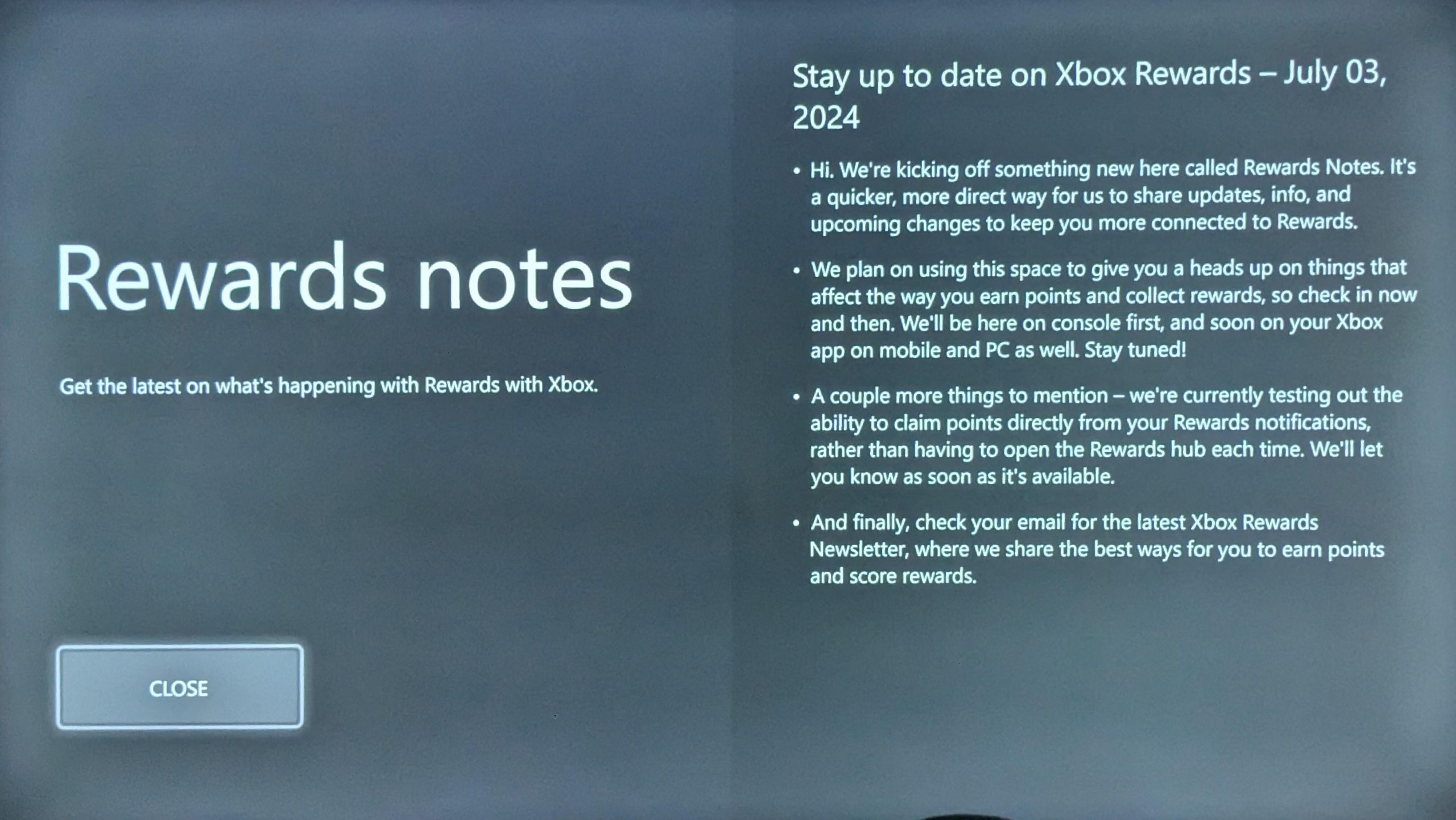 reward notes