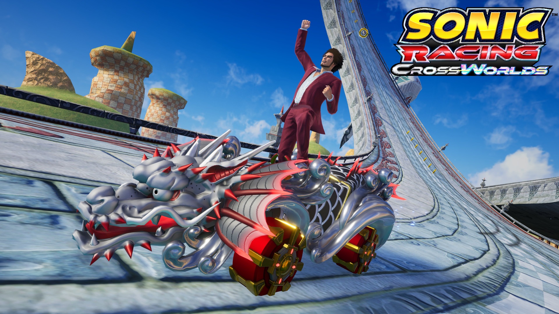 Ichiban Kasuga joins the tracks of Sonic Racing: CrossWorlds from today