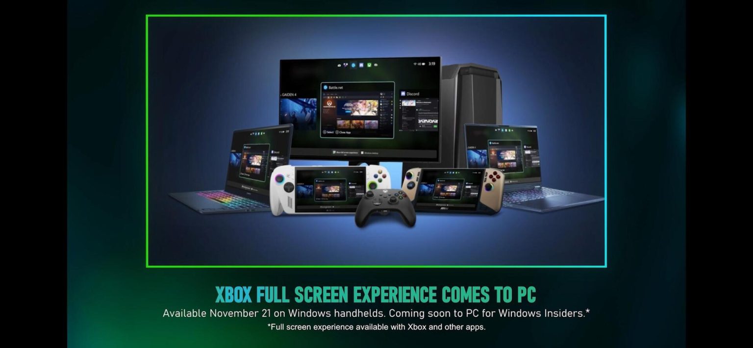 Xbox Full Screen Experience Se Estrena Manana En Portatiles Windows Y Se Expandira A Pc