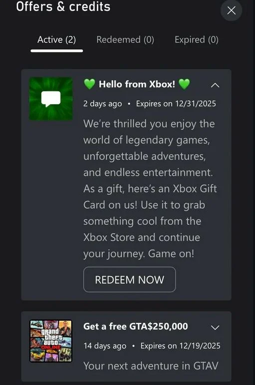 Tu Dia De Suerte Xbox Esta Regalando Gift Card Por Mensaje A Usuarios Seleccionados